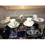 A quantity of porcelain trio's and sandwich sets by Shelley, Royal Albert etc.