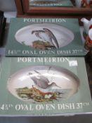 2 Portmeirion new boxed oval oven dishes