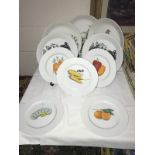 A quantity of Royal Worcester fruit and vegetable pattern chine, Portmerion and Johnson Bros.