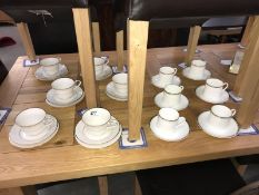 A Noritake 18 piece tea set & a Royal Doulton Gold Concord coffee set