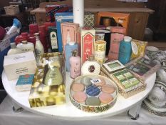 A large quantity of vintage bathroom products including Yardley.