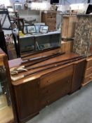 A retro mirror back dressing table