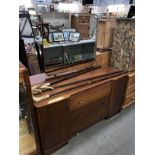 A retro mirror back dressing table