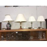 4 table lamps