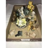 A mixed lot of china animals including Royal Doulton, Beswick, Wade, Goebel etc.