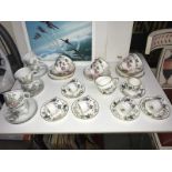 A Royal Worcester June Garland tea set and other tea ware including Royal Vale.