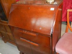 An oak bureau desk