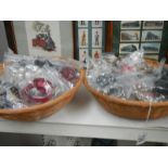 2 baskets of costume jewellery