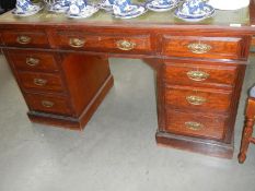 A double pedestal desk