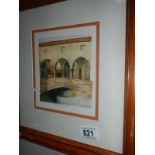 A framed & glazed signed Lucy Smith (British 20th century) watercolour on paper Ponte Vecchio (The