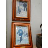A pair of framed and glazed Lawson Wood policemen prints 'Bribery' and 'The end of the day'