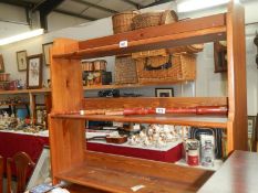 A pine freestanding bookcase