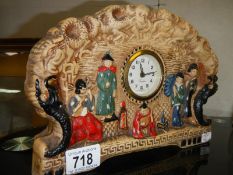 An old plaster mantel clock