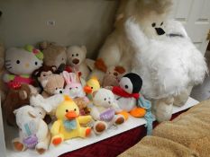 A quantity of soft toys and teddies