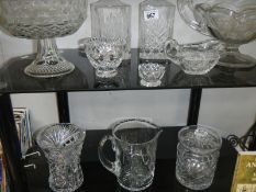 A good selection of cut glass