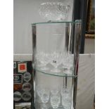 A quantity of cut glass crystal items etc