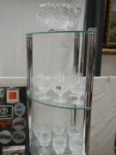 A quantity of cut glass crystal items etc