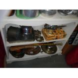 3 shelves of kitchenalia including vintage items