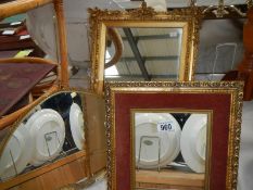 3 gilded framed mirrors