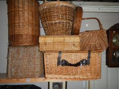 A good lot of wicker baskets etc.