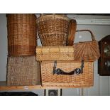 A good lot of wicker baskets etc.