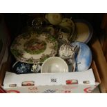 A box of china and pottery