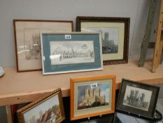 A quantity of framed and glazed pictures of Lincoln and the cathedral