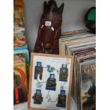 A 1970s Senegal West Africa carved mask and framed and glazed Big Five Winning Trophy from Free