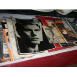 An interesting lot of old books, magazines, photos including Adam Faith, Meccano magazine,