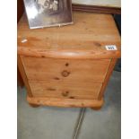 An old pine 2 drawer chest