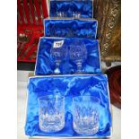 4 boxed sets of glasses