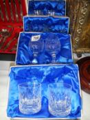 4 boxed sets of glasses