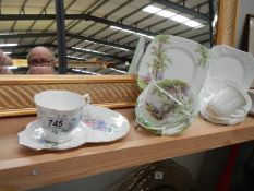 A quantity of trios and cups and saucers by Shelley, Royal Albert etc.