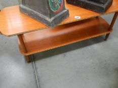 A teak side table