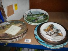 A quantity of old china plates