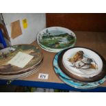 A quantity of old china plates