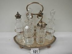 A good 6 bottle cruet, in good condition.