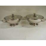 2 silver plated tureens by Guy Degrenne.