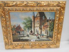 A good oil on canvas in gilt frame, signed but indistinct, 22" x 18.