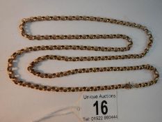 A 31" long 9ct gold chain, approximately 29 grams,