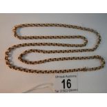 A 31" long 9ct gold chain, approximately 29 grams,