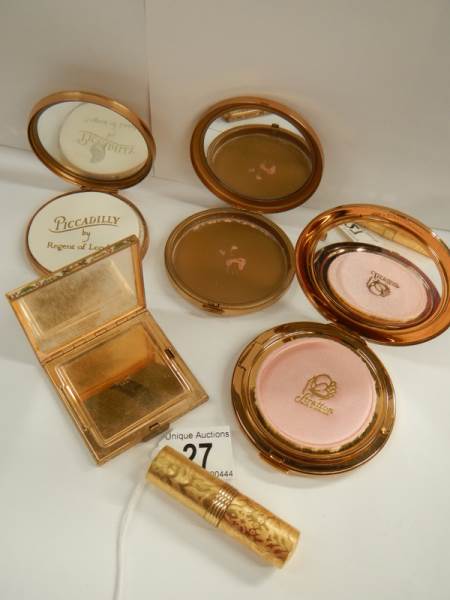 4 good quality powder compacts including Stratton and a lipstick holder. - Image 2 of 6