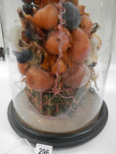 A Victorian fruit display under glass dome. - Image 3 of 4