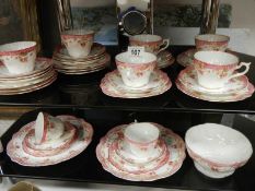 A Victorian china tea set, 35 pieces.