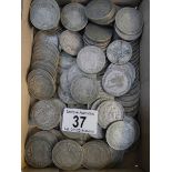 Approximately 1830 grams of British pre 1947 silver half crowns.