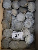 Approximately 1830 grams of British pre 1947 silver half crowns.