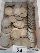 Approximately 1500 grams of British pre 1947 silver half crowns.