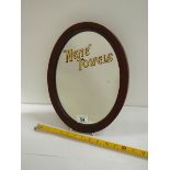 An old mahogany framed advertising mirror,