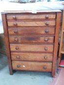 A specimen cabinet with 7 proportioned drawers, 27.5" hogh x 20.5 wide.