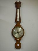 A Victorian barometer b y A P Montegani, Wisbech, in good condition.